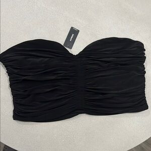 Express Black Strapless Sweetheart Neckline Bandeau